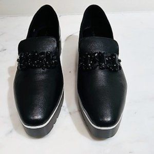 Karl Lagerfeld Paris Bri Platform Canvas Loafers Black Size 8.5 M NWOT NO BOX